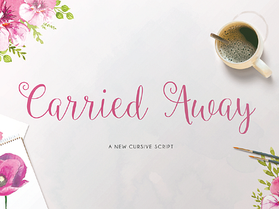 Carried Away Script font fonts hand drawn typeface typefaces typography