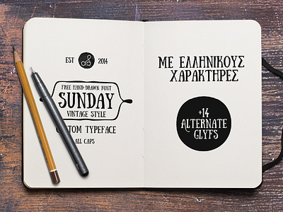 FREE!! Sunday Typeface font fonts free script scripts type face type faces typeface typefaces typographies typography