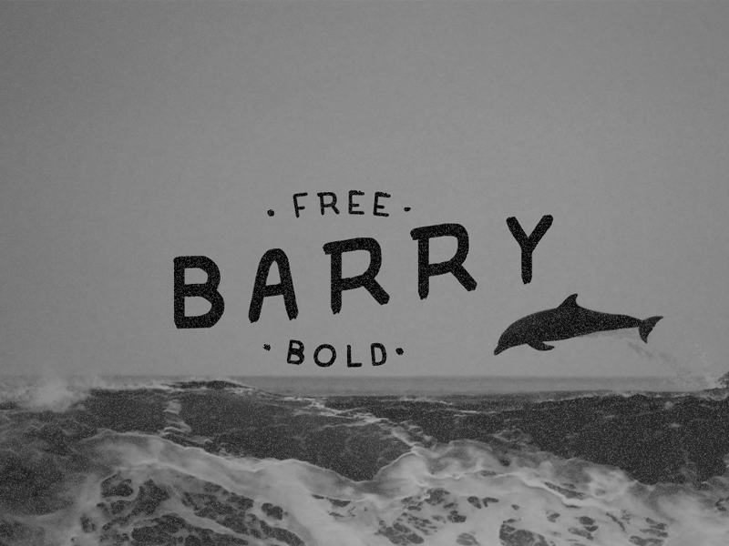 FREE Barry Bold Typeface bold hand drawn handdrawn gift download freebie fonts typeface free font
