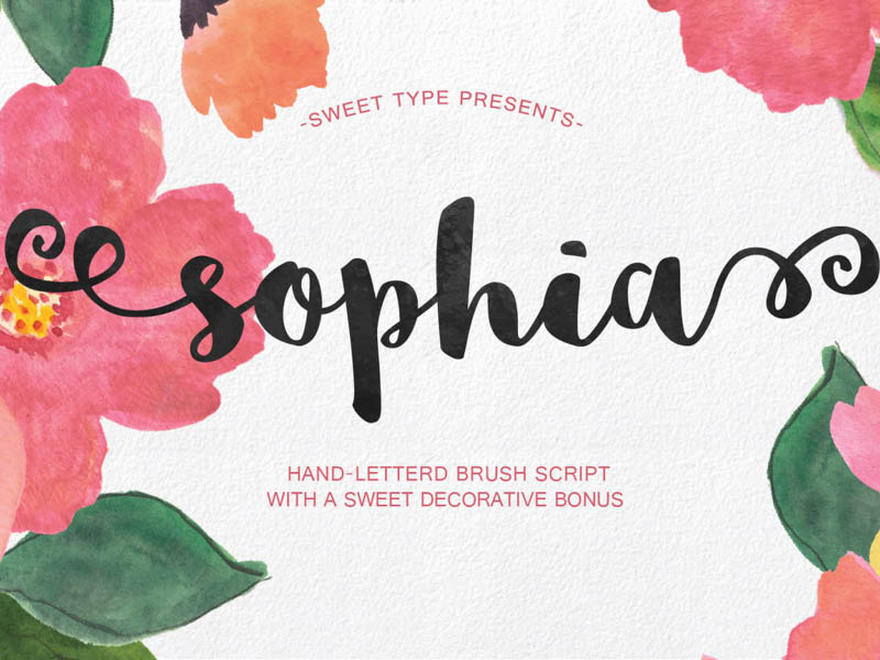 FREE Sophia Typeface bold hand drawn handdrawn gift download freebie fonts typeface free font