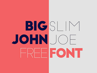 Free Big John/Slim Jim Font