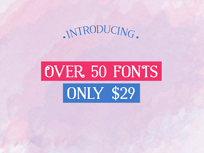 Over 50 Fonts for $29!! TheHungryJPEG.com bundle design font fonts graphic design script typeface typefaces
