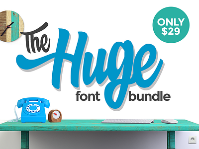 The HUGE Font Bundle - 66 Fonts for $29! bold download font fonts free freebie gift hand drawn handdrawn typeface