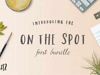 The On The Spot Font Bundle font font bundle typefaces webfonts