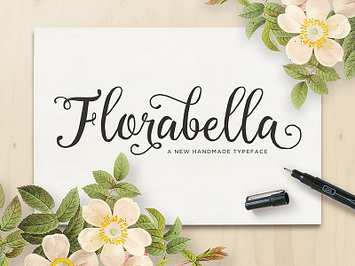 The New Florabella Handmade Script font font face handmade font otf script ttf type
