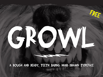 FREE Growl Typeface font font face free display font free font script typeface