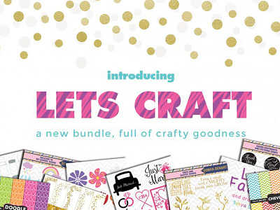 Introducing the Lets Craft Bundle craft bundle design bundle digital paper font font bundle patterns seamless patterns