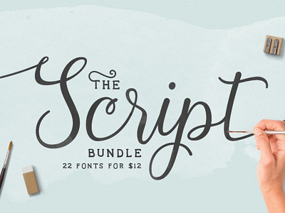 Introducing the Script Fonts Bundle at 96% OFF! font font bundle fonts handcrafted font handletter modern font script typeface