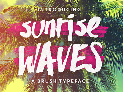 Introducing Sunrise Waves + Bonus PS Brushes brush font brush typeface font typeface