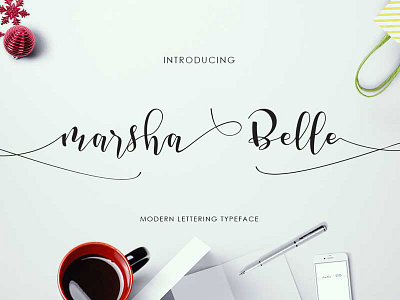 The Beautiful PUA Encoded Marsha Belle Script display font font font face header font modern font script typeface