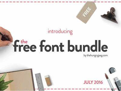 The Free Font Bundle by TheHungryJPEG