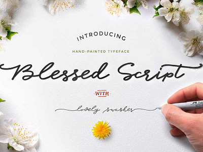 The FREE PUA Encoded Blessed Script calligraphy font font bundle font face free font type bundle typeface