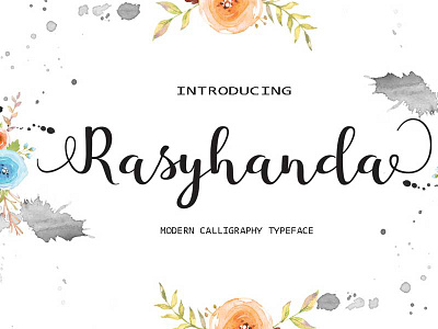 Rasyhanda Modern Calligraphy Font font font face handcrafted font script typeface