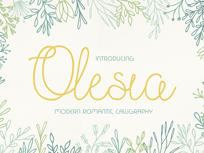 The Free Olesia Font feminine font font free font free typeface handletter header font poster font typeface