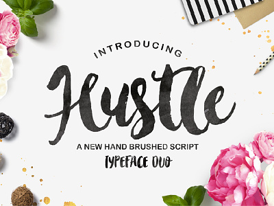 The $1 Hustle Brush Font brush font brush typeface font typeface