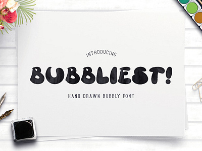 Freebie of the Week: The Free Bubbliest Font brush font font free font free typeface