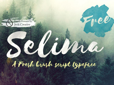 The FREE Selima Font brush font font free font free typeface header font poster font typeface