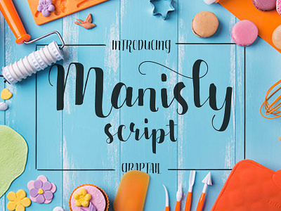 The Manisly Script display font font font face header font modern font script typeface