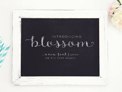 The Free Blossom Script font free font free script free typeface script font