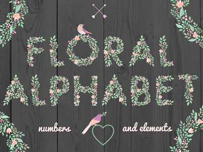 Free Floral Alphabet