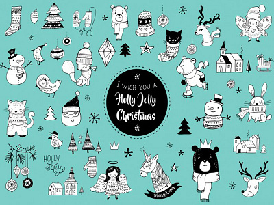 Download Christmas Vectors Designs Themes Templates And Downloadable Graphic Elements On Dribbble PSD Mockup Templates