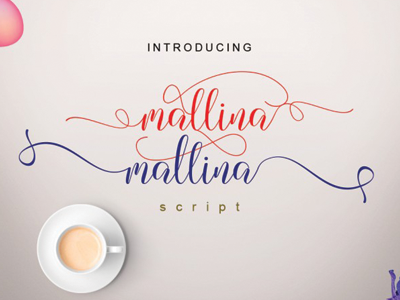 Free Mallina Script font free font free script free typeface script font