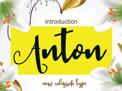 Freebie of the Week: FREE Anton Script font free font free script free typeface script font