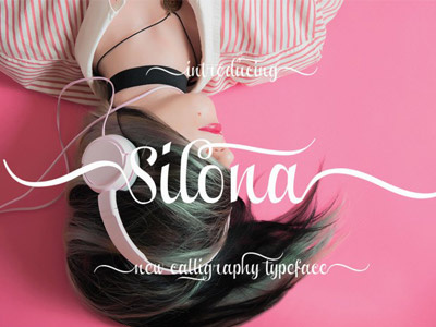 The $1 Silona Script font script font typeface