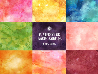 9 FREE Watercolor Backgrounds