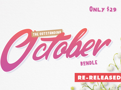 The Re-Released October Bundle design bundle font font bundle graphic design script bundle watercolor bundle