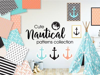 The FREE Nautical Patterns Collection free patterns patterns seamless patterns