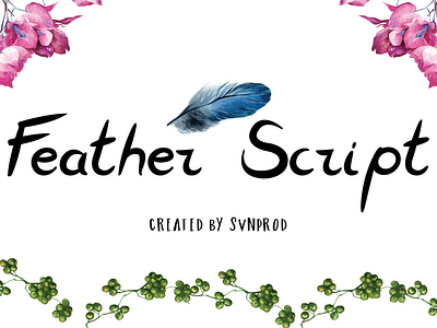 The FREE Feather Script Font font free font free script free typeface script font