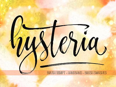 The $1 Hysteria Font font script typeface