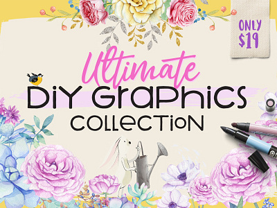 The Ultimate DIY Graphics Collection design bundle graphic design graphics
