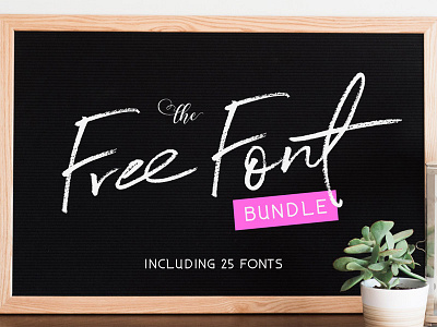 Free Font Bundle: 25 Fonts Worth $279! font free font free font bundle free script free typeface script font