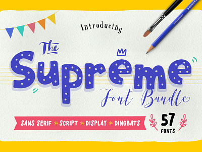 The Supreme Font Bundle design bundle display font font font bundle script bundle