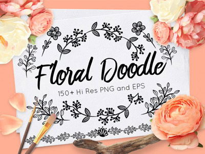 Floral Doodle Toolkit (80% OFF!) floral floral doodles graphic design