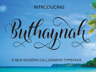 FREE Buthaynah Font font free font free script free typeface script font