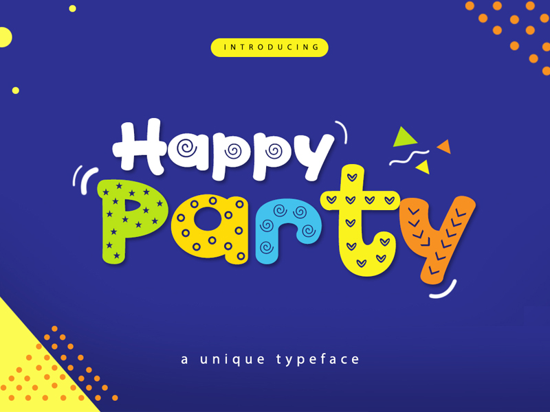 FREE Happy Party Font Family by TheHungryJPEG.com on Dribbble