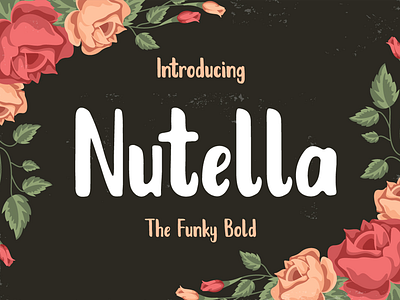 Nutella Funky Font font free font free typeface sans serif font