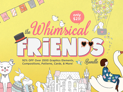 The Whimsical Friends Bundle bundle design bundle graphic design