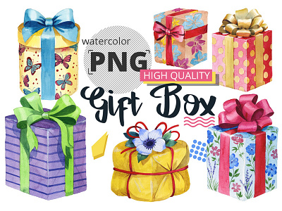 Free Watercolour Gift Boxes free designs free gift boxes free watercolor boxes