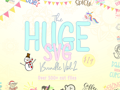 The Huge SVG Bundle Vol 2 cliparts craft craft files crafting cut files graphics svg