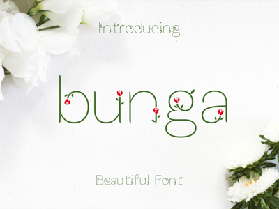 FREE Bunga Font craft design font free free font free typeface freebie modern font script font script fonts typeface