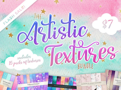 The Artistic Textures Bundle (15 packs of textures) background graphic graphic design patterns sale textures