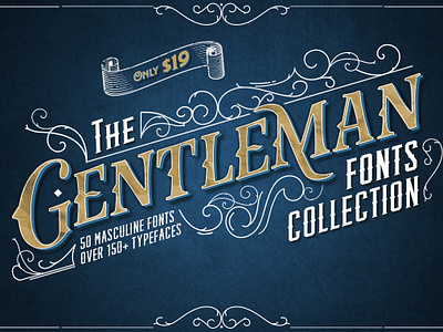 The Gentleman Fonts Collection fonts masculine modern font sans sans serif script font