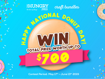 DONUT TOPPING CONTEST competition contest donut donuts fonts free font freebie giveaway graphic graphics