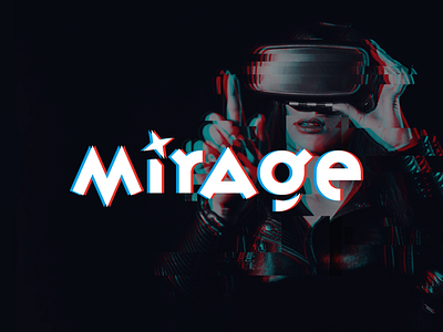 Logo for a VR-company "Mirage" branding corporate identity design glitch glitch effect glitchart glitchylogo illustration logo logodesign minimal typography vector