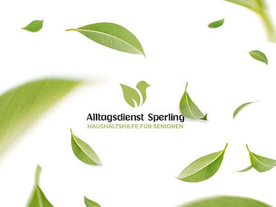 Logo for a German Cleaning Company "Alltagsdienst Sperling" bird bird logo branding business card design cleaning company corporate identity corporatedesign green green logo leaves leaves logo logo logo design logodesign logos logotype