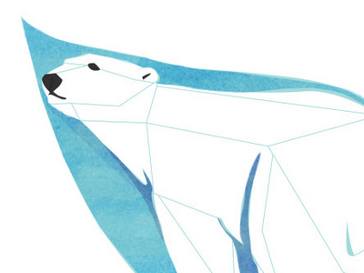 Wordless News climate change polar arctic bear ice water warming vector texture